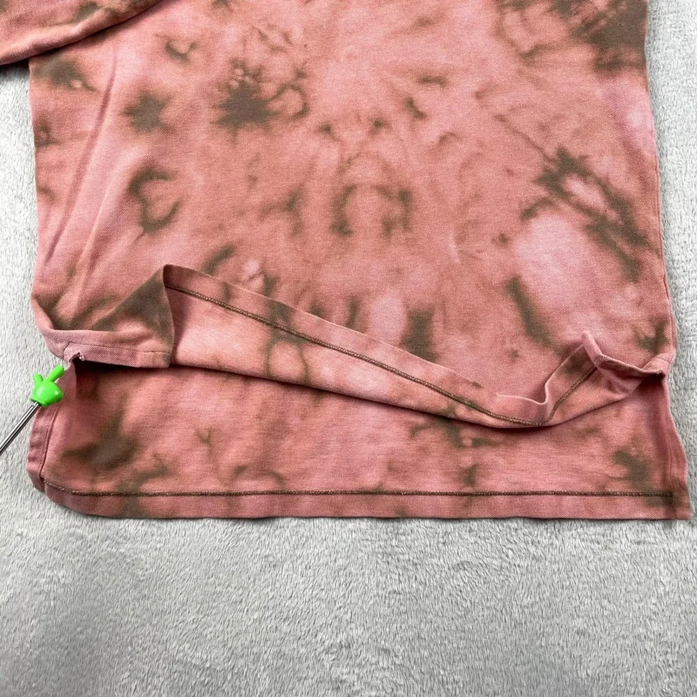 Polo Ralph Lauren Shirt Mens Large Pink Brown Tie Dye Long Sleeve  USA Made